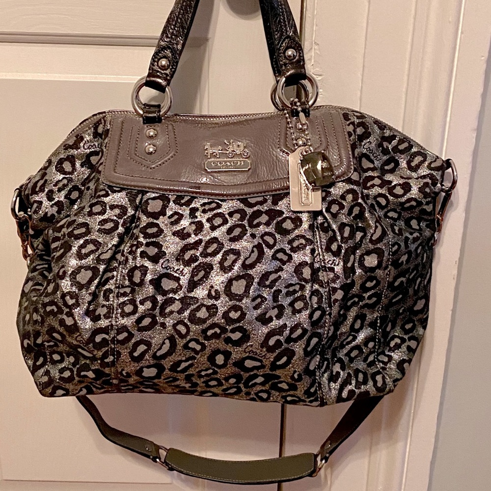 Authentic Leopard Print Coach Handbag